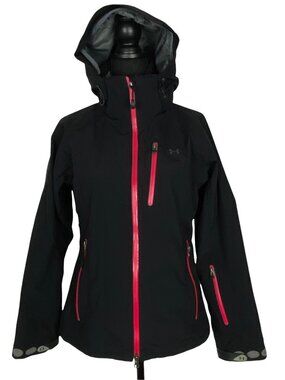 UNDER ARMOUR PERFORMANCE Men Recco Advance Rescue Tech Coat Sz S Black Red c-10